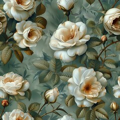 Natural Rhythm: Refined Watercolor Rose and Foliage Design