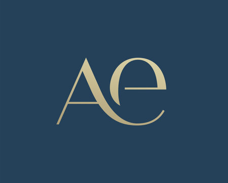 AE letter logo icon design. Classic style luxury initials monogram.
