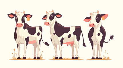 Dairy cows icon outline vector. Cow cattle. Farm br