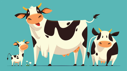 Dairy cows icon outline vector. Cow cattle. Farm br - obrazy, fototapety, plakaty