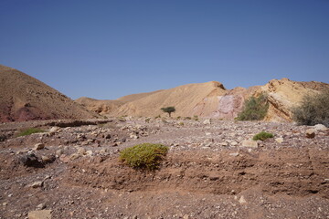 Beautiful landscape in the national nature reserve - Red Canyon, near Eilat, in southern Israel