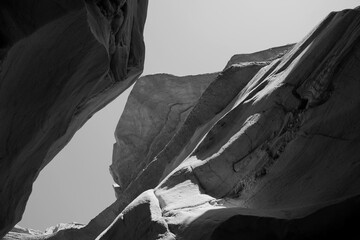 Stones with misterious sunlights in Red canyon,Israel, near Eilat