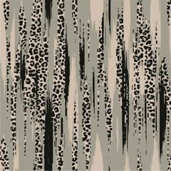 Abstract modern leopard seamless pattern. Animals trendy background. Beige and black decorative vector stock illustration for print, card, postcard, fabric, textile. Modern ornament of stylized skin. © DESIGN CENTER
