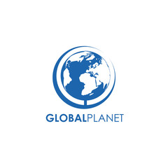 Global Planet Logo Design Simple