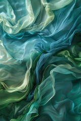 Green and blue clothes swirl together, pattern for background