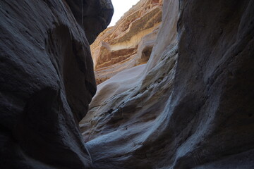 Stones with misterious sunlights in Red canyon,Israel, near Eilat