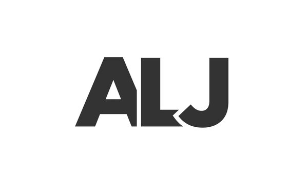 ALJ logo design template with strong and modern bold text. Initial based vector logotype featuring simple and minimal typography. Trendy company identity.