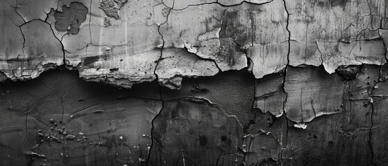 Intricate patterns of cracks spreading through a residence's concrete wall, a vivid testament