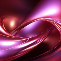 Maroon abstract background with spiral. Background of futuristic swirls in the style of holographic. Shiny, glossy 3D rendering. Hologram 