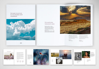 Annual Report with Photo Essay with Elegant Simplicity Design
