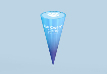 Ice Cream Cone Mockup - obrazy, fototapety, plakaty