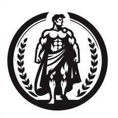 Fototapeta premium Heroic Legacy Ancient Hercules Logo Mythical Warrior Vector Symbolic Design