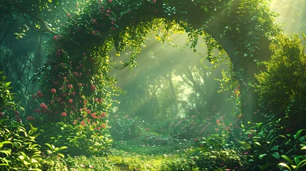 Store enrouleur occultant Forêt des fées Garden of Eden exotic fairytale fantasy forest 