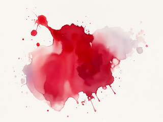 abstract background bright red watercolor strokes, splashes, drops, stains, texture pattern, element, AI generated