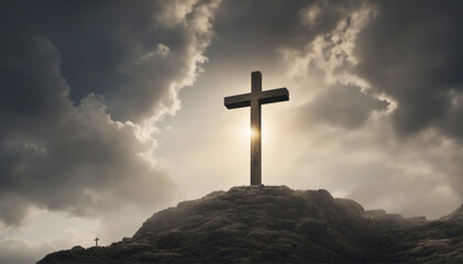 holy cross symbolizing the death and resurrection of Jesus Christ.
