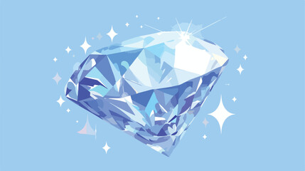 Diamond icon 2d flat cartoon vactor illustration is