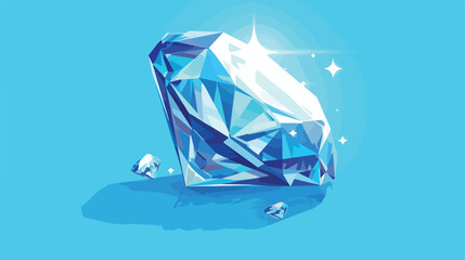 Diamond icon 2d flat cartoon vactor illustration is