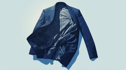 An isolated icon of a stylish jacket symbolizing contemporary men s fashion