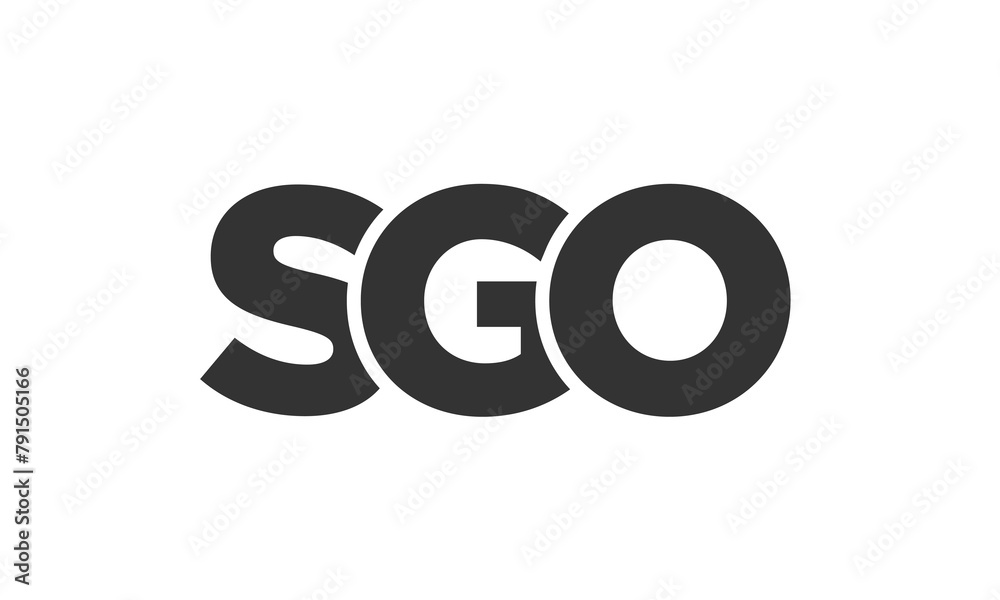 Fototapete sgo logo design template with strong and modern bold text. initial based vector logotype featuring s
