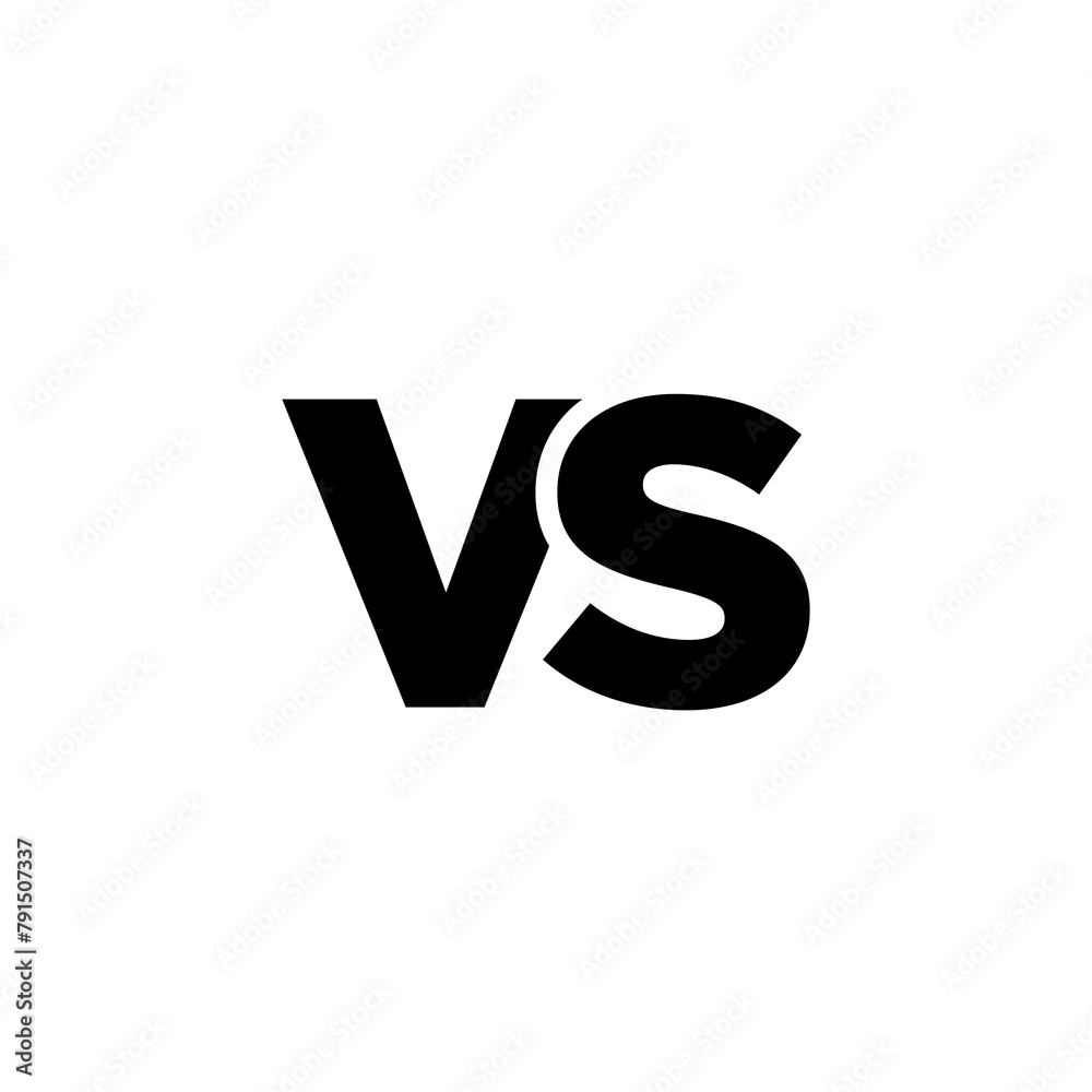 Fototapete letter v and s, vs logo design template. minimal monogram initial based logotype.