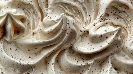 Close-up view of whipped cream with chocolate sprinkles