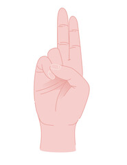 Human hand palm gesture vector illustration isolated on white background - 791509523