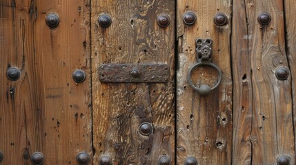 The traditional wooden doors of the monks quarters invite visitors to step back in time and enjoy a peaceful nights sleep in the ancient sanctuary. 2d flat cartoon.