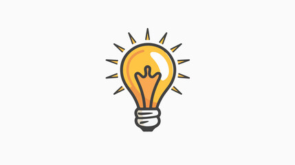 Light bulb Vector Icon which can easily modify or edi