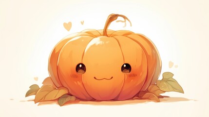 A cute little jack o lantern no background