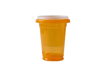 Urine Specimen Cup On Transparent Background.
