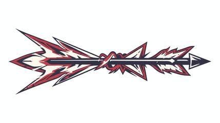 Lightning and arrow logo Hand drawn style vector desi