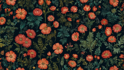 Fototapeta premium pattern with flowers