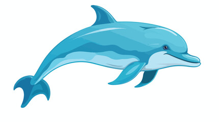 Dolphin vector 2d flat cartoon vactor illustration