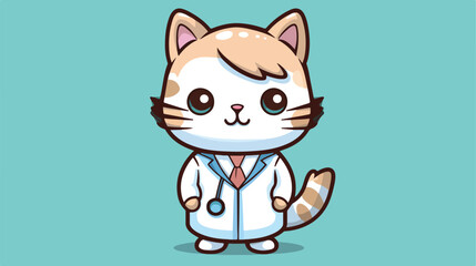 Domestic Cat Doctor Cute Creative Kawaii Cartoon Ma