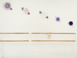 Ballerina gracefully poised at the ballet barre in a sunlit studio, practicing her pirouettes and perfecting her form amidst the serene ambiance of the dance sanctuary © Alena