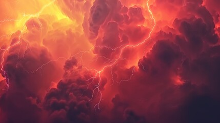 lightning striking through a stormy sky