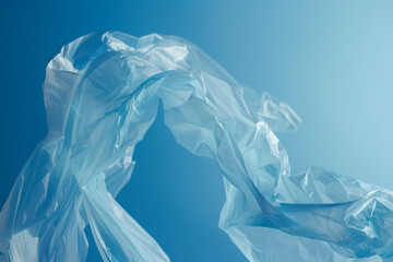 Closeup of a plastic bag. Pollution Concept