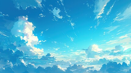 Fototapeta na wymiar Beautiful blue sky background with clouds ,Generative ai, 