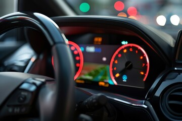 Cruise control system ensures effortless driving, maintaining steady speed, enhancing comfort and safety.