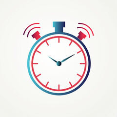 Stopwatch timer flat vector icon for apps, websites, Presentations Clock icon in trendy flat isolated style on white background. icon logo, app, UI. Clock web icon vector illustration