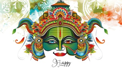 Fototapeta premium vector illustration of onam. Kerala Onam Greeting Card. illustration
