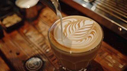 Closeup of Coffee on Wood