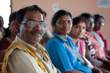 Indian parents at a school meeting
