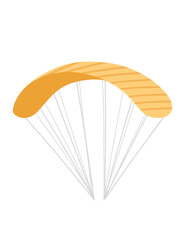 Simple cartoon parachute vector illustration isolated on white background