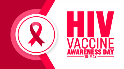 May is HIV Vaccine Awareness Day background template. Holiday concept. use to background, banner, placard, card, and poster design template with text inscription and standard color. vector