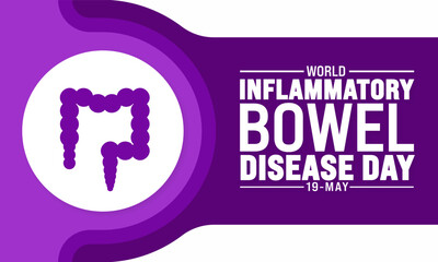 May is World IBD Day or World Inflammatory Bowel Disease Day background template. Holiday concept. use to background, banner, placard, card, and poster design template with text inscription