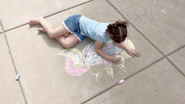 Kids chalk art