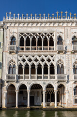 Ca d'Oro palace on Grand Canal, the seat of the Galleria Giorgio Franchetti museum. Venice, Italy