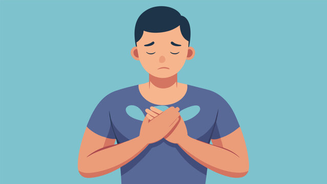 With their eyes closed a fighter gently touches the acupressure point on their chest using this od to help control their emotions and stay