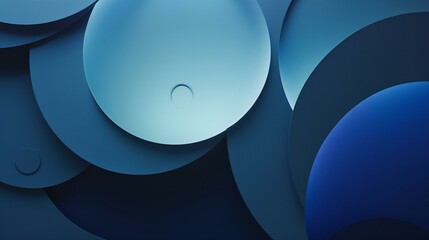 Modern Blue Abstract Wallpaper With Layered Circular Shapes and Subtle Textures